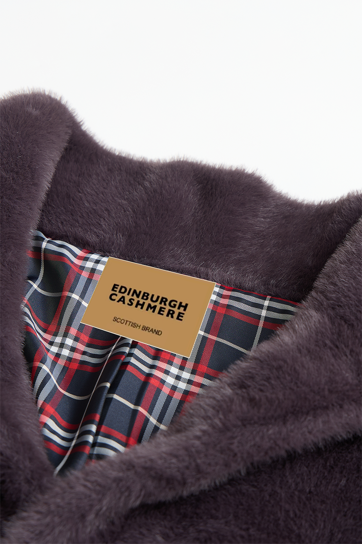 Lucchi Italy Women's Fur Long Coat - Grey/Black