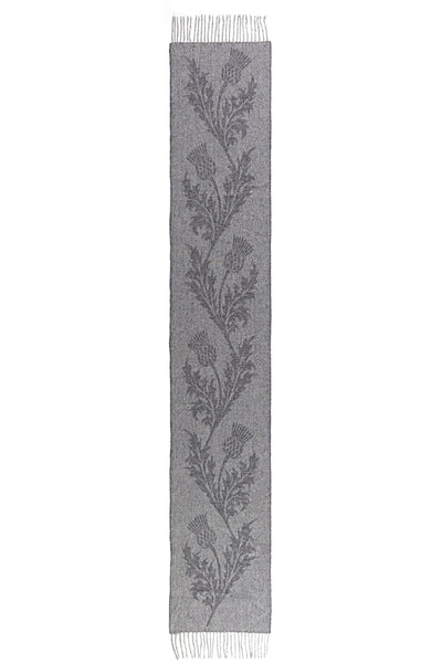 Lucchi Italy Scarf Single Thistle Grey 100% Pure Lambswool