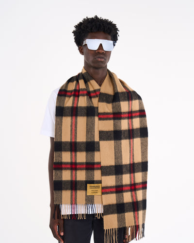 100% Pure Lambswool Scarf Camel/Brown