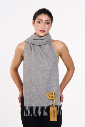 Lucchi Italy 100% Pure Extra Fine Wool Scarf Grey