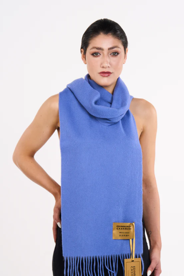 Lucchi Italy 100% Pure Extra Fine Wool Scarf Light Blue