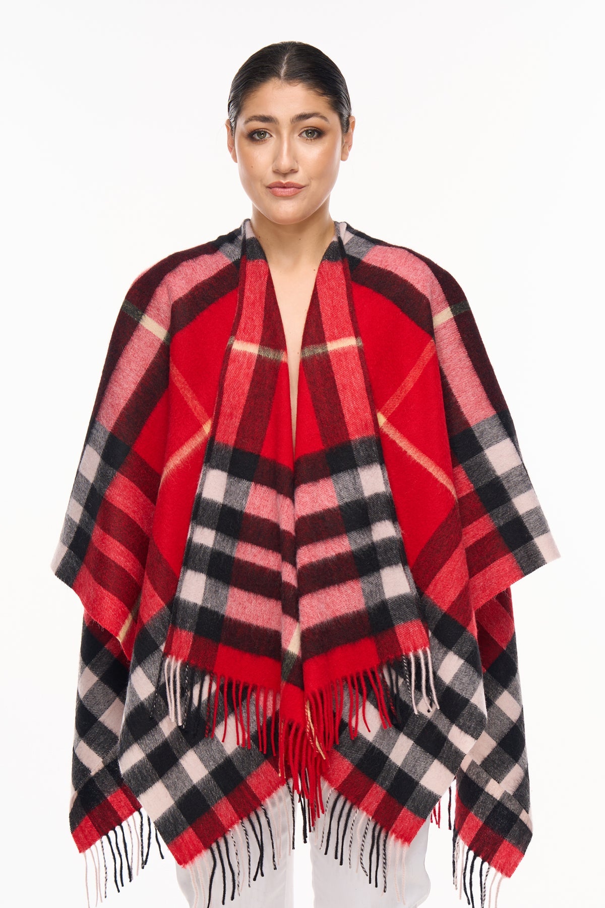 Lucchi Italy Woman's Designer Cape and Poncho DC Check