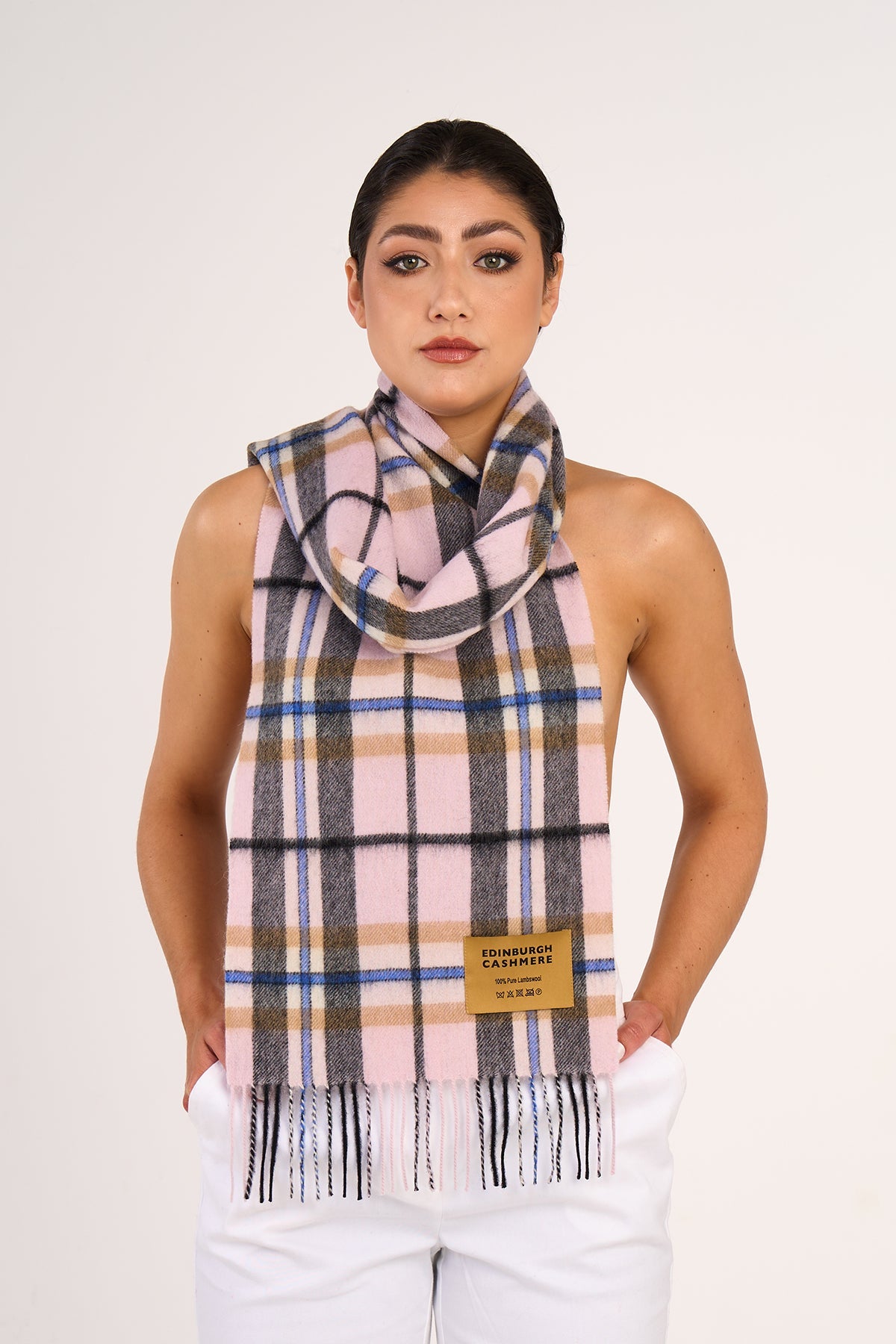 Lucchi Italy Luxury Scarf EC Check Exclusive Iconic Design
