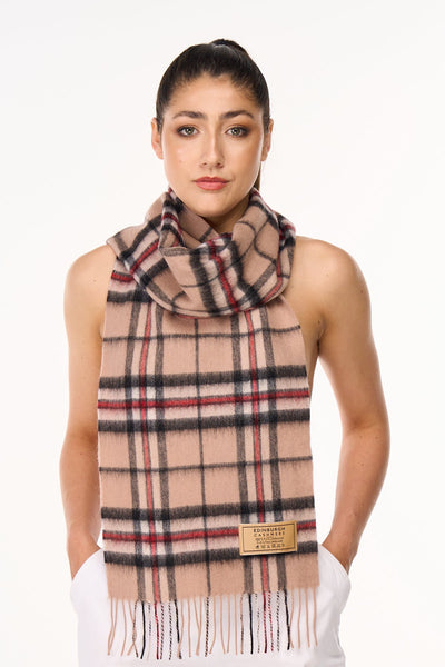 Lucchi Italy 100% Pure Cashmere Thomson Camel Scarf - Big Size
