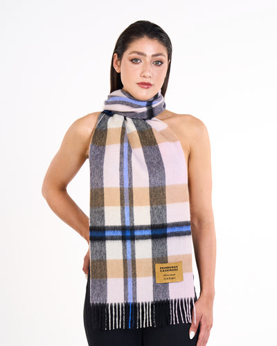 100% Pure Lambswool Scarf DC Camel/Cream