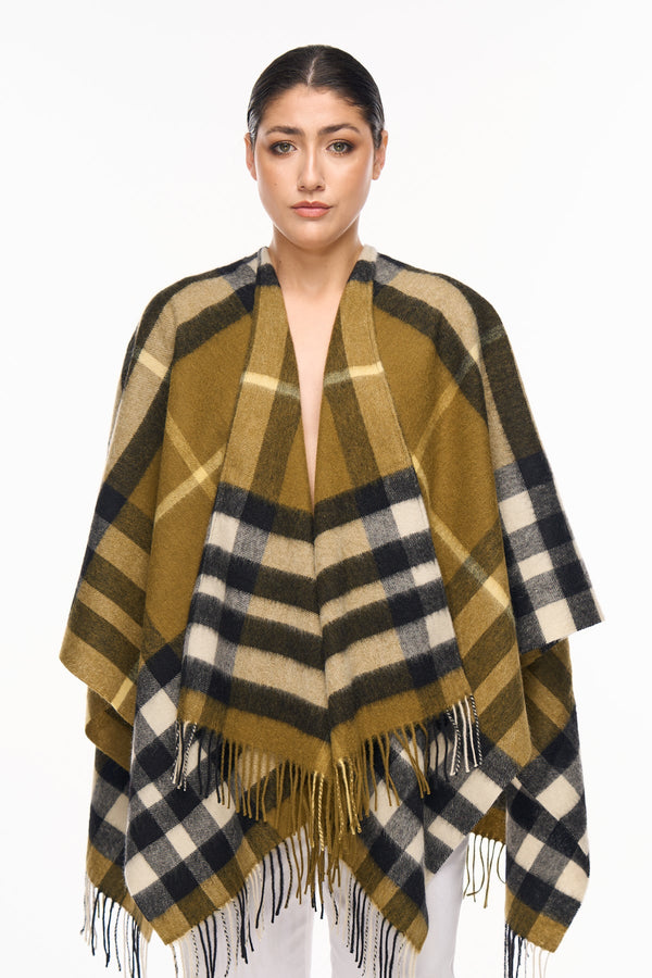 Lucchi Italy DC Classic Green Cape 100% Pure Lambswool