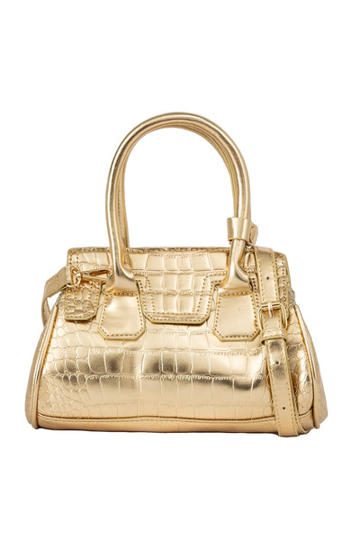 Lucchi Italy Women's Handbag Design - Croco Gold