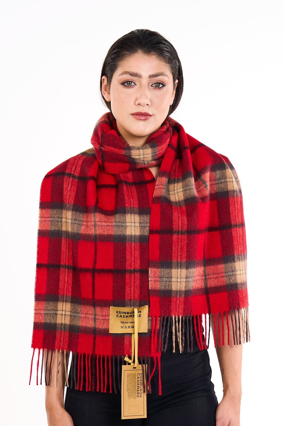 Lucchi Italy Luxury Scarf EC Check Exclusive Iconic Design