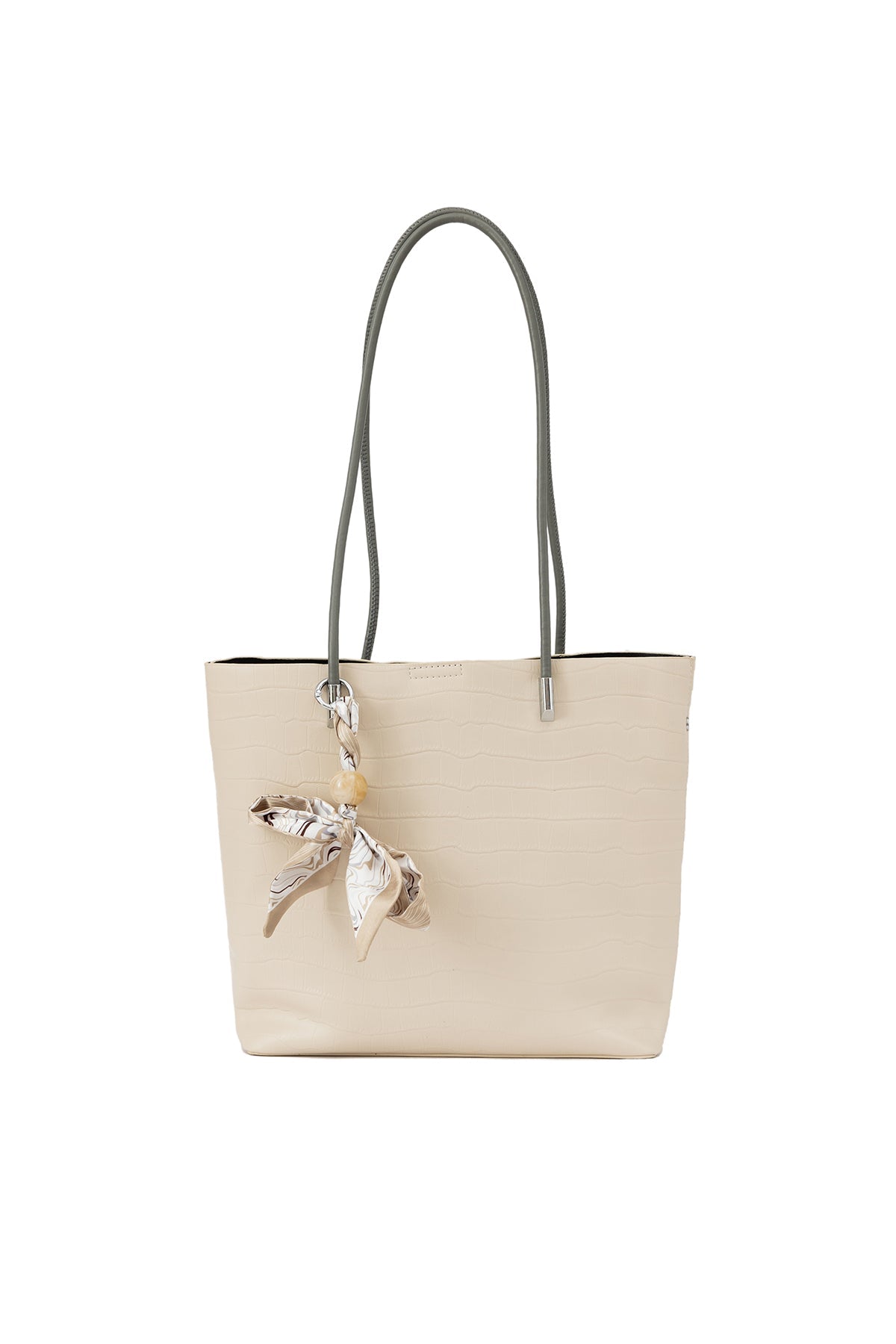 Lucchi Italy Women's Handbag Design - Croco Off White