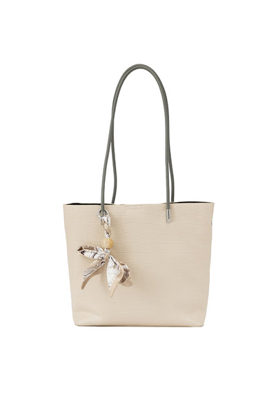 Lucchi Italy Women's Handbag Design - Croco Off White