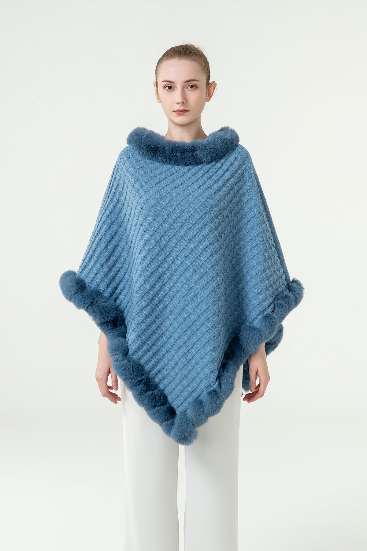 Lucchi Italy Women's Poncho - Blue