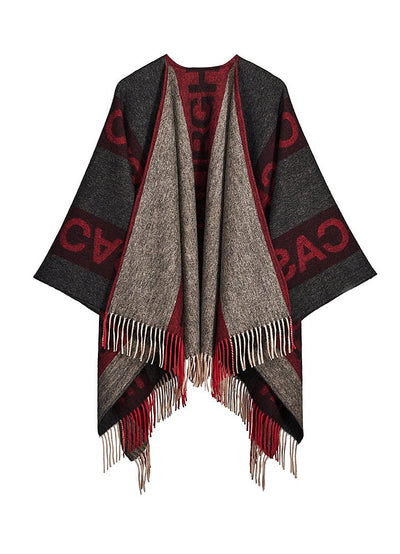 Lucchi Italy Edinburgh Red Cape 100% Pure Lambswool