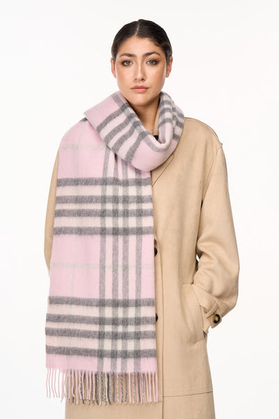 Lucchi Italy Cashmere Scarf DC Classic Pink Oversized Wrap