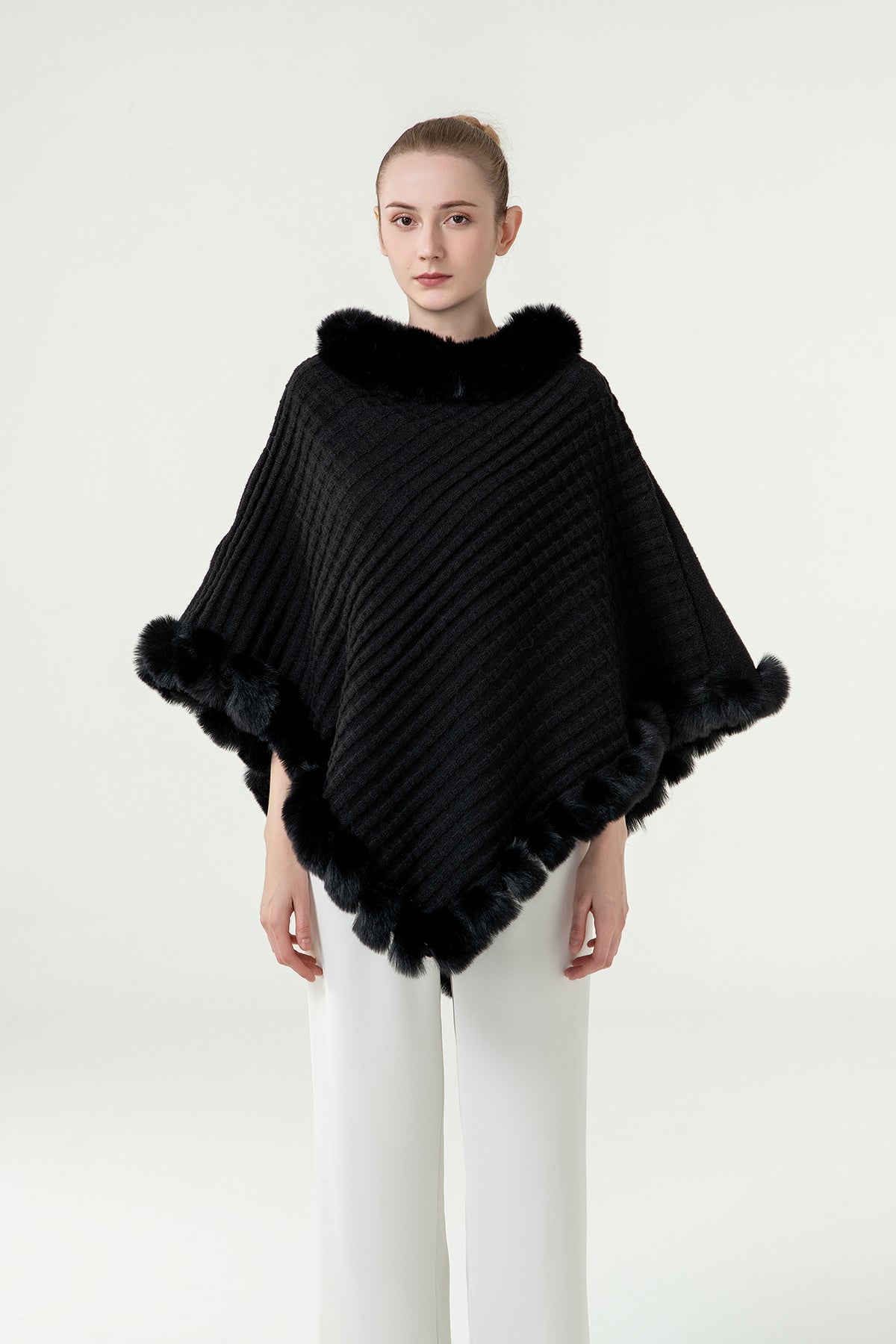 Lucchi Italy Women's Poncho - Black