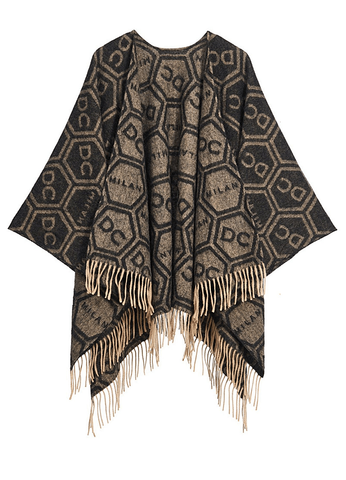Lucchi Italy Cape Exclusive Iconic Design 100% Pure Wool