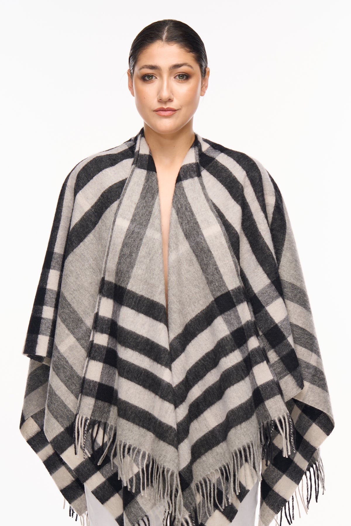 Lucchi Italy Woman's Designer Cape and Poncho DC Check