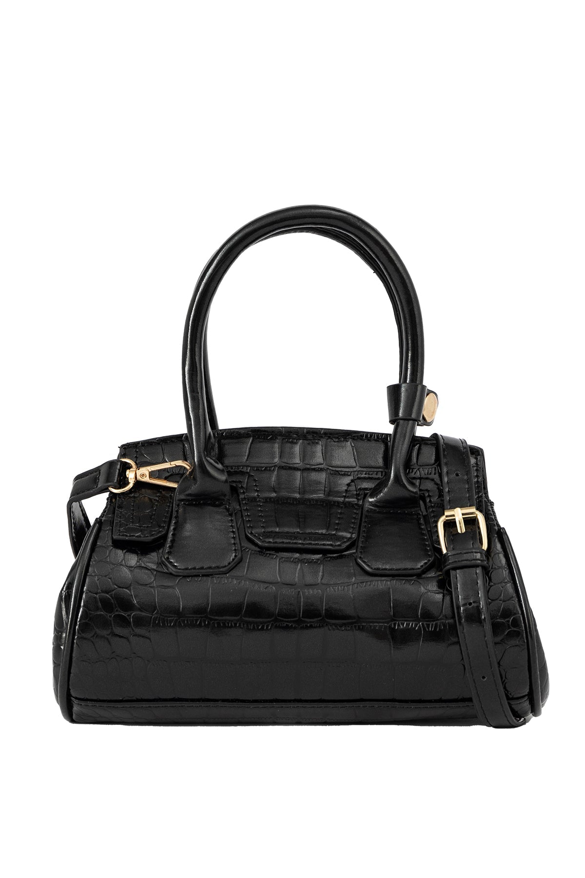 Lucchi Italy Women's Handbag Design - Croco Black