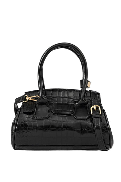 Lucchi Italy Women's Handbag Design - Croco Black