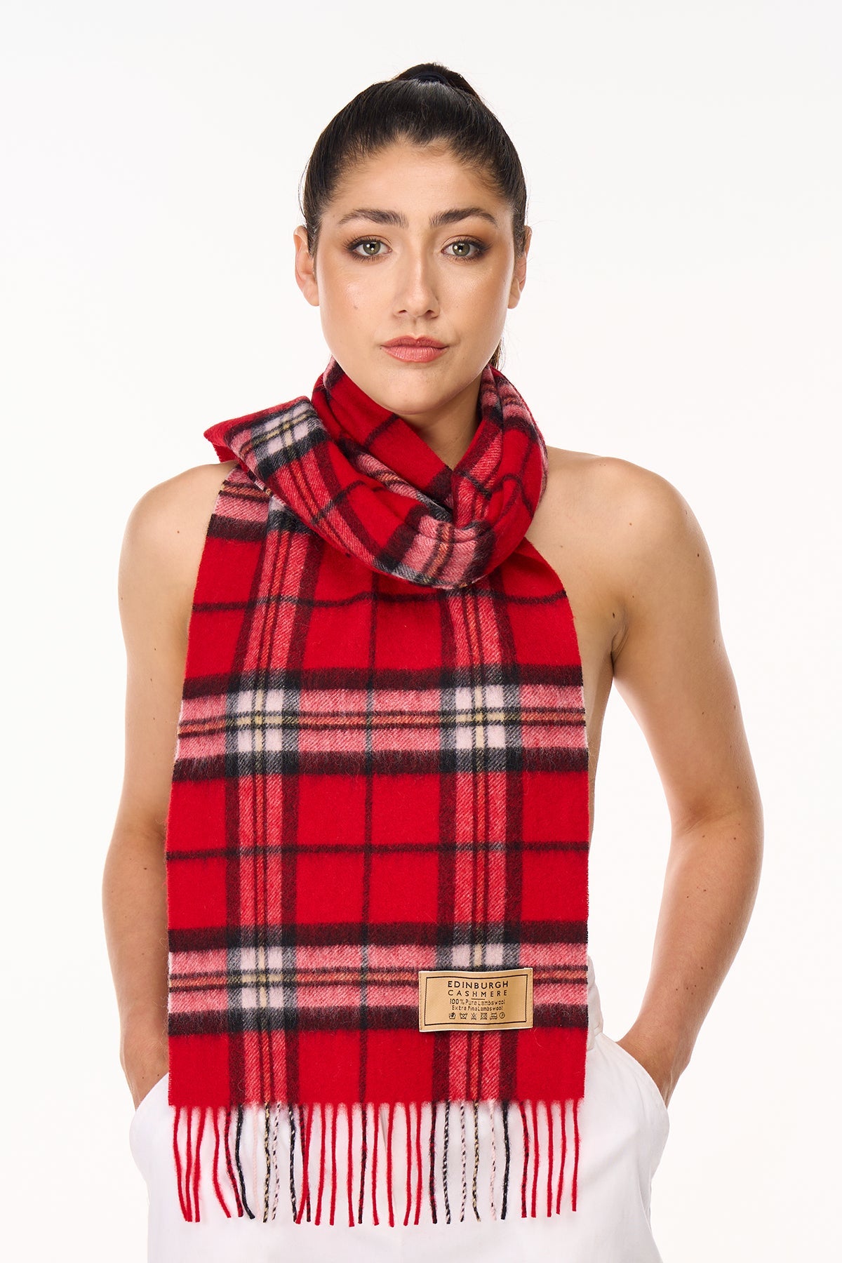 Lucchi Italy Luxury Scarf EC Check Exclusive Iconic Design