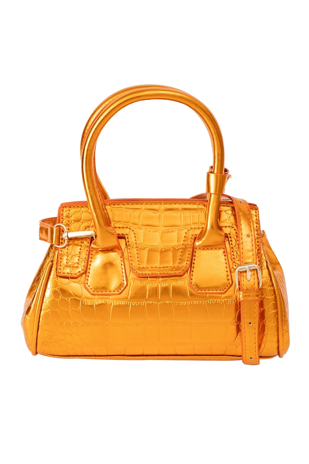 Lucchi Italy Women's Handbag Design - Croco Mustard