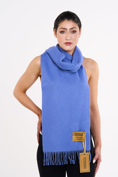 Lucchi Italy Scarf Plain Light Blue 100% Pure Lambswool