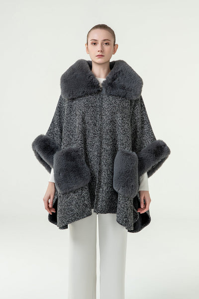 Lucchi Italy Women's Cape - Dark Grey