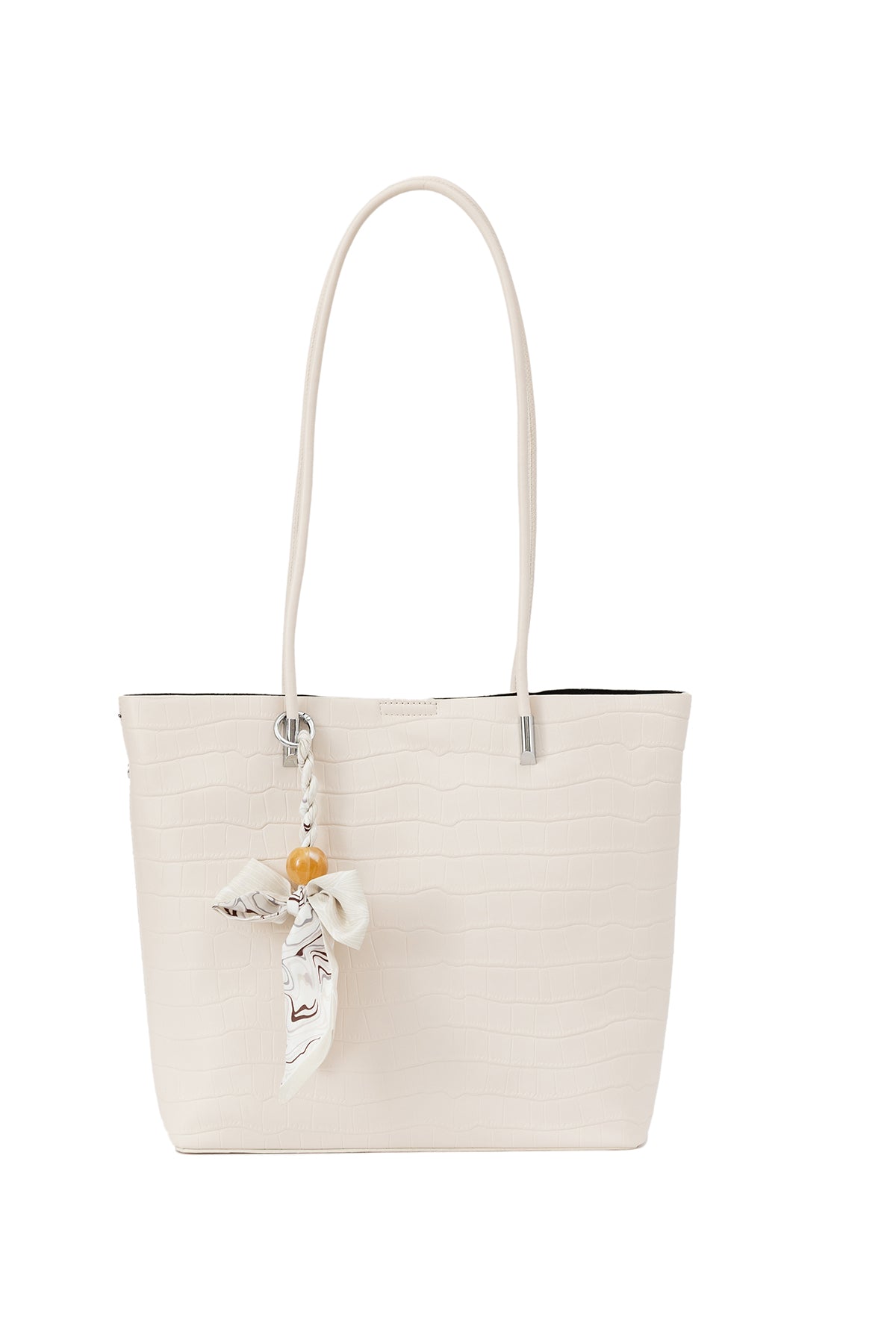 Lucchi Italy Women's Handbag Design - Croco White