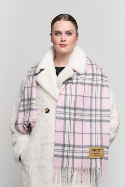 100% Pure Cashmere Scarf Thomson Pink