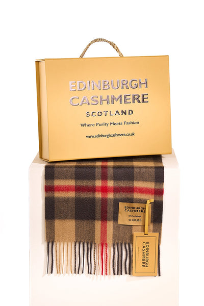 DC Scott Cashmere Scarf Camel and Black