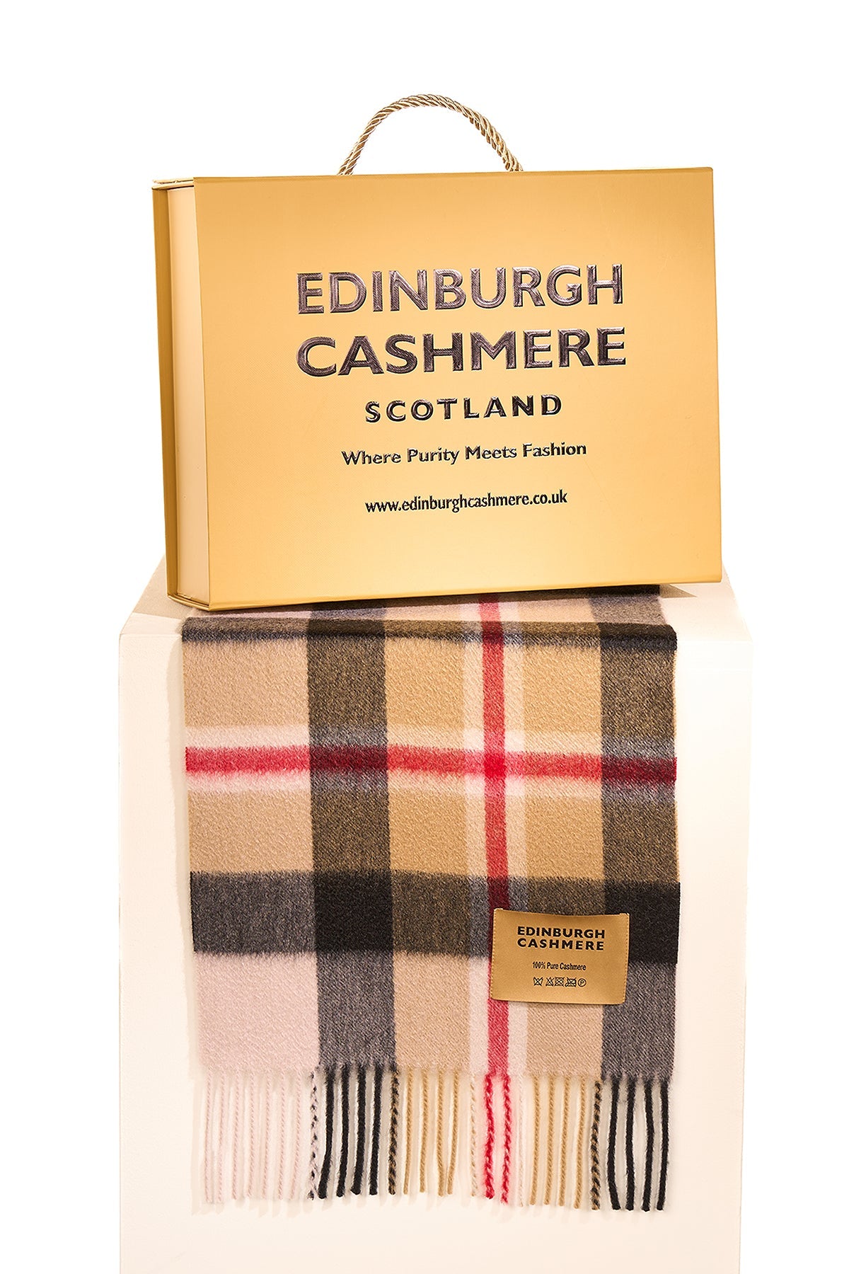 DC Scott Cashmere Scarf Black and Grey
