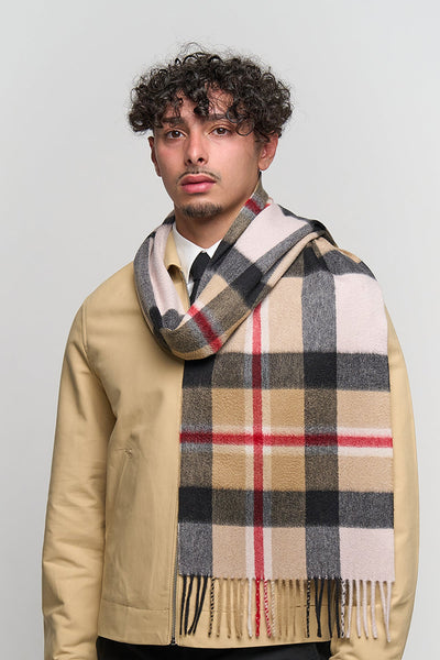 DC Scott Cashmere Scarf Black and Grey
