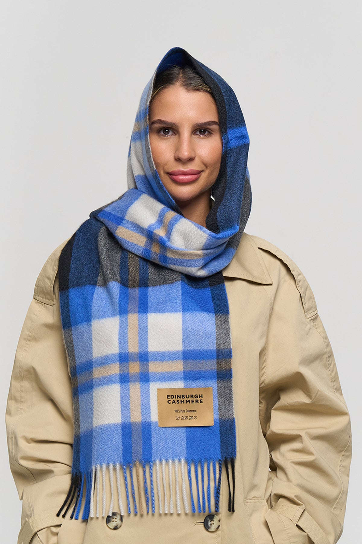 DC Scott Cashmere Scarf Blue/Black