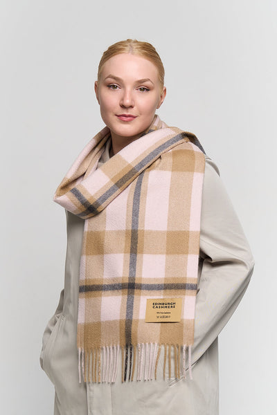 DC Scott Cashmere Scarf Camel and Black