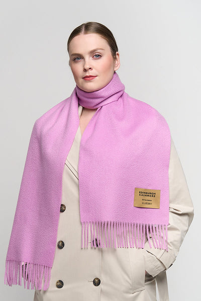 100% Pure Cashmere Scarf Dark Pink