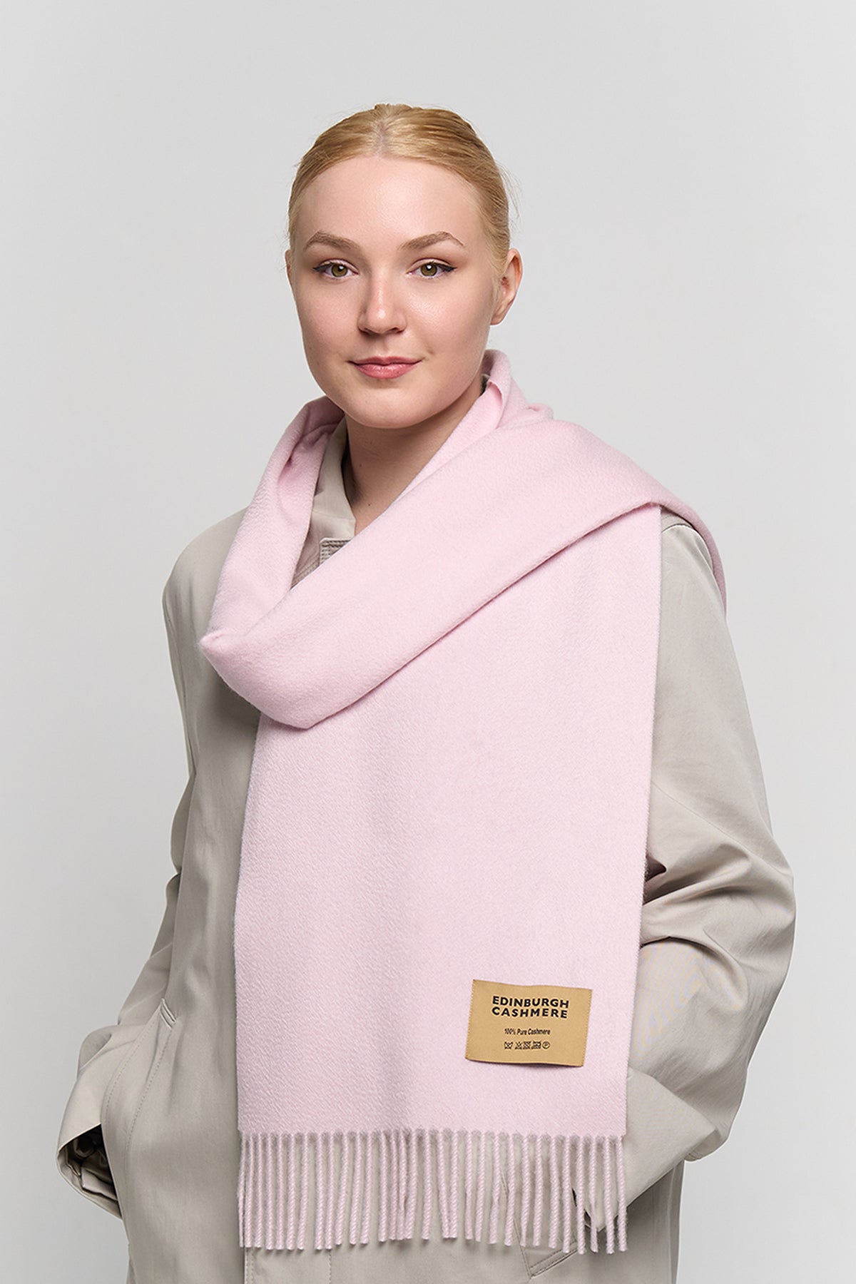 100% Pure Cashmere Scarf Dark Cream