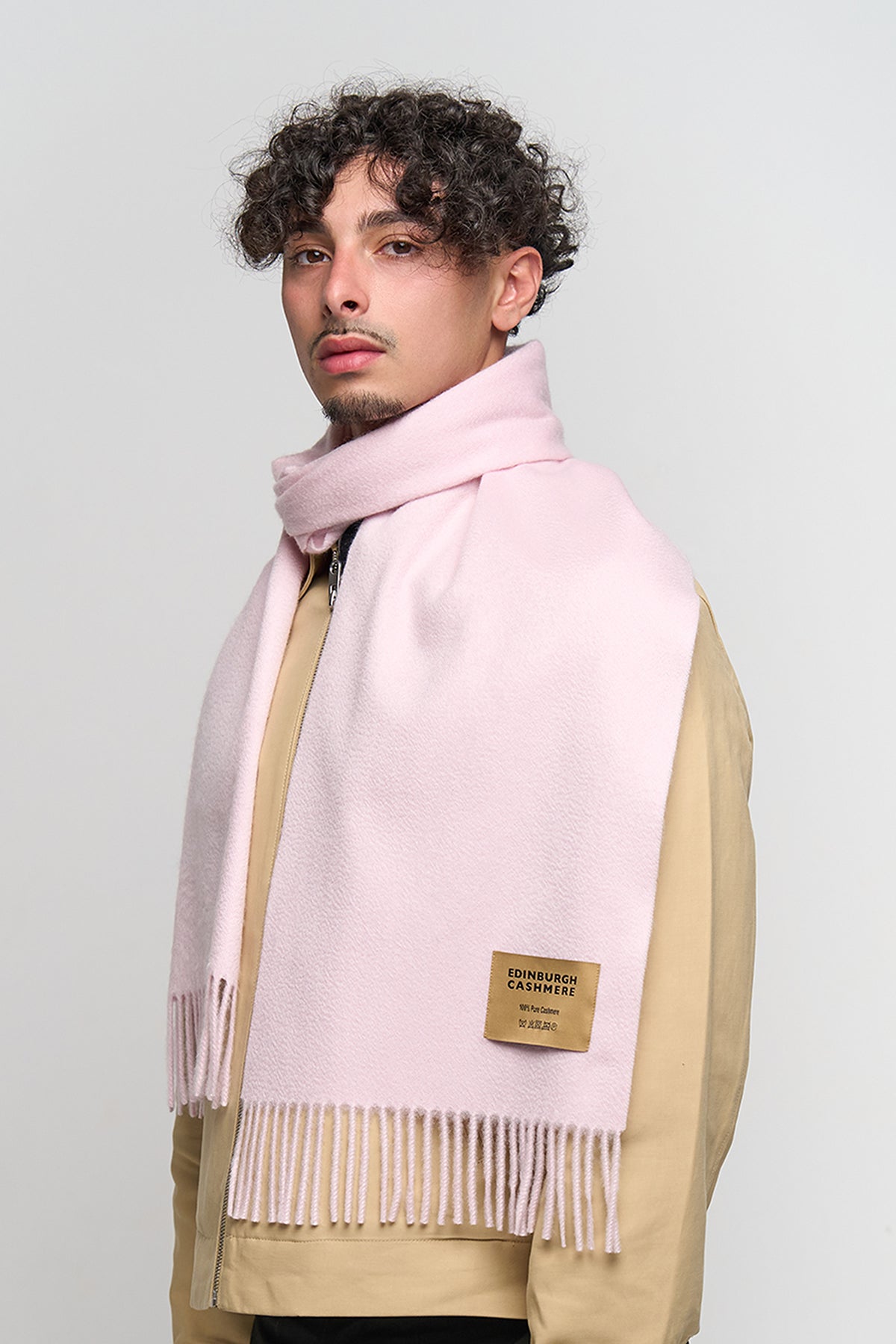 100% Pure Cashmere Scarf Dark Cream
