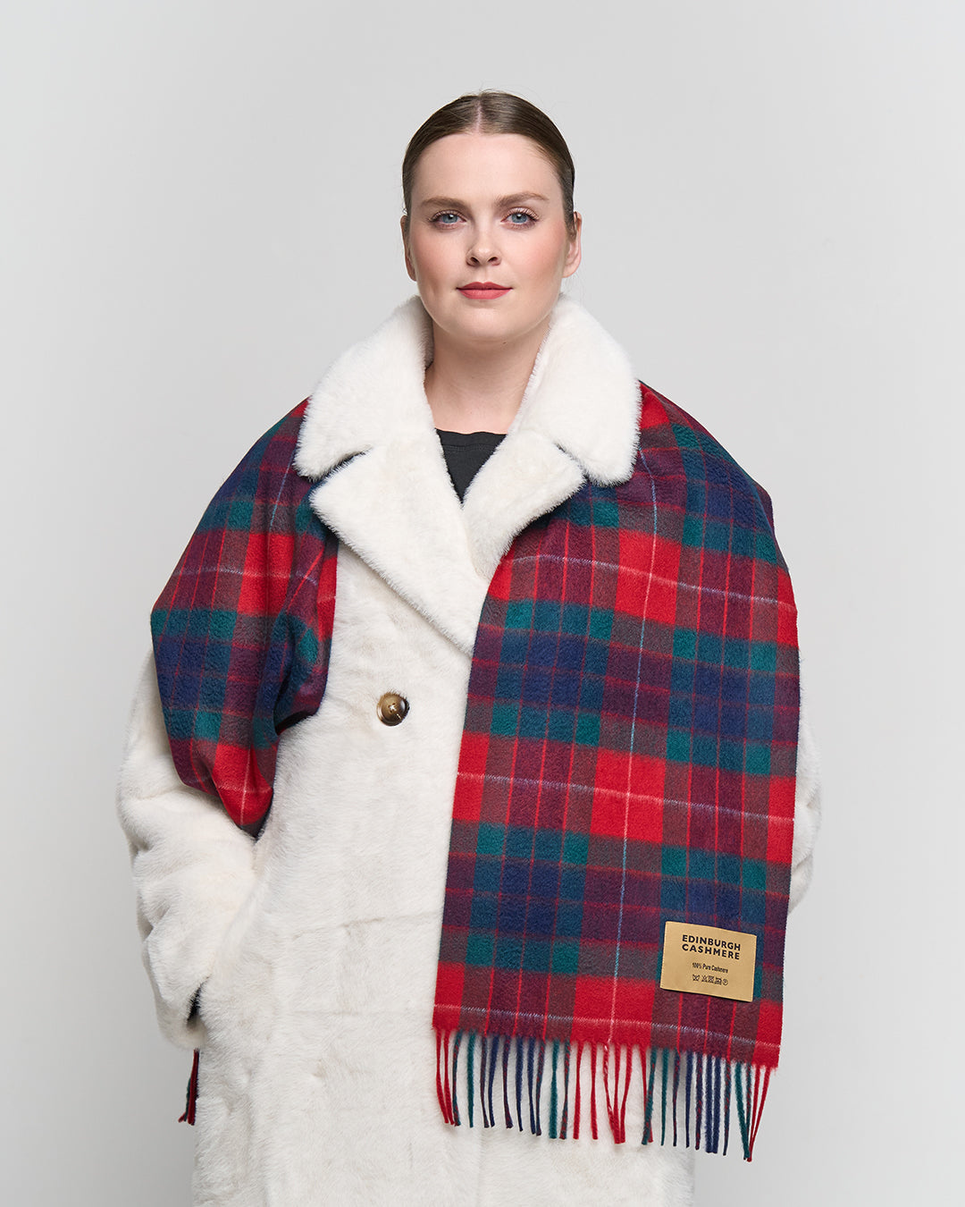 Scarves Fraser Red Clan 100% Pure Extra Fine Cashmere