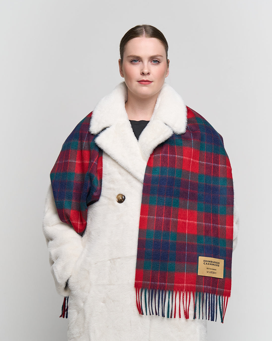 Scarves Fraser Red Clan 100% Pure Extra Fine Cashmere