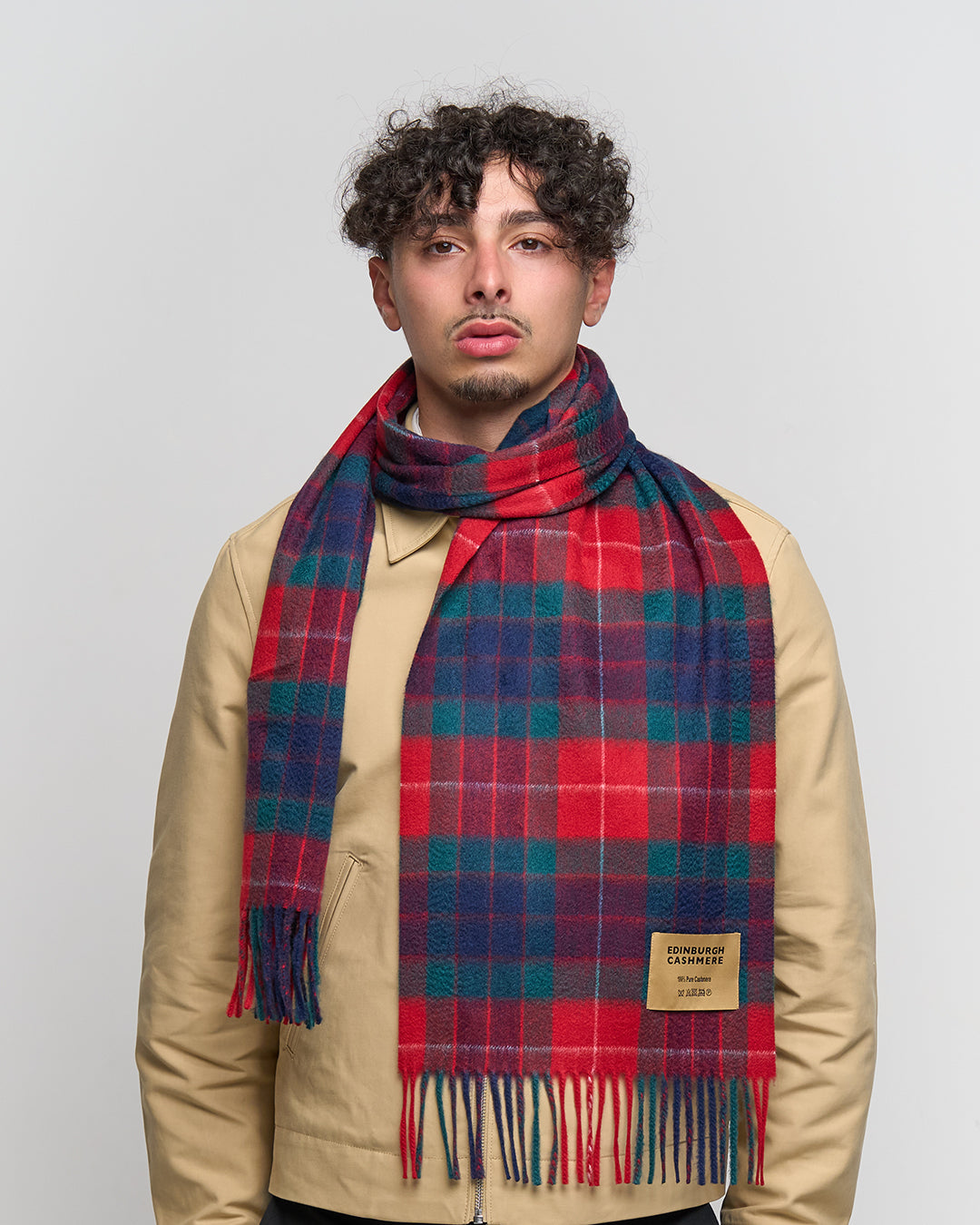 Scarves Fraser Red Clan 100% Pure Extra Fine Cashmere
