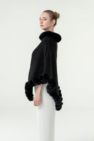 Lucchi Italy Women's Poncho - Black