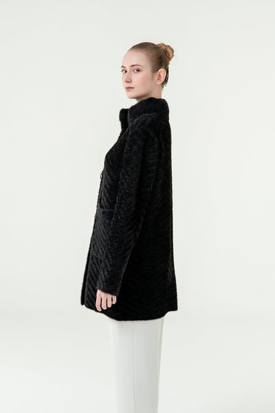 Lucchi Italy Women's Fur Coat - Black