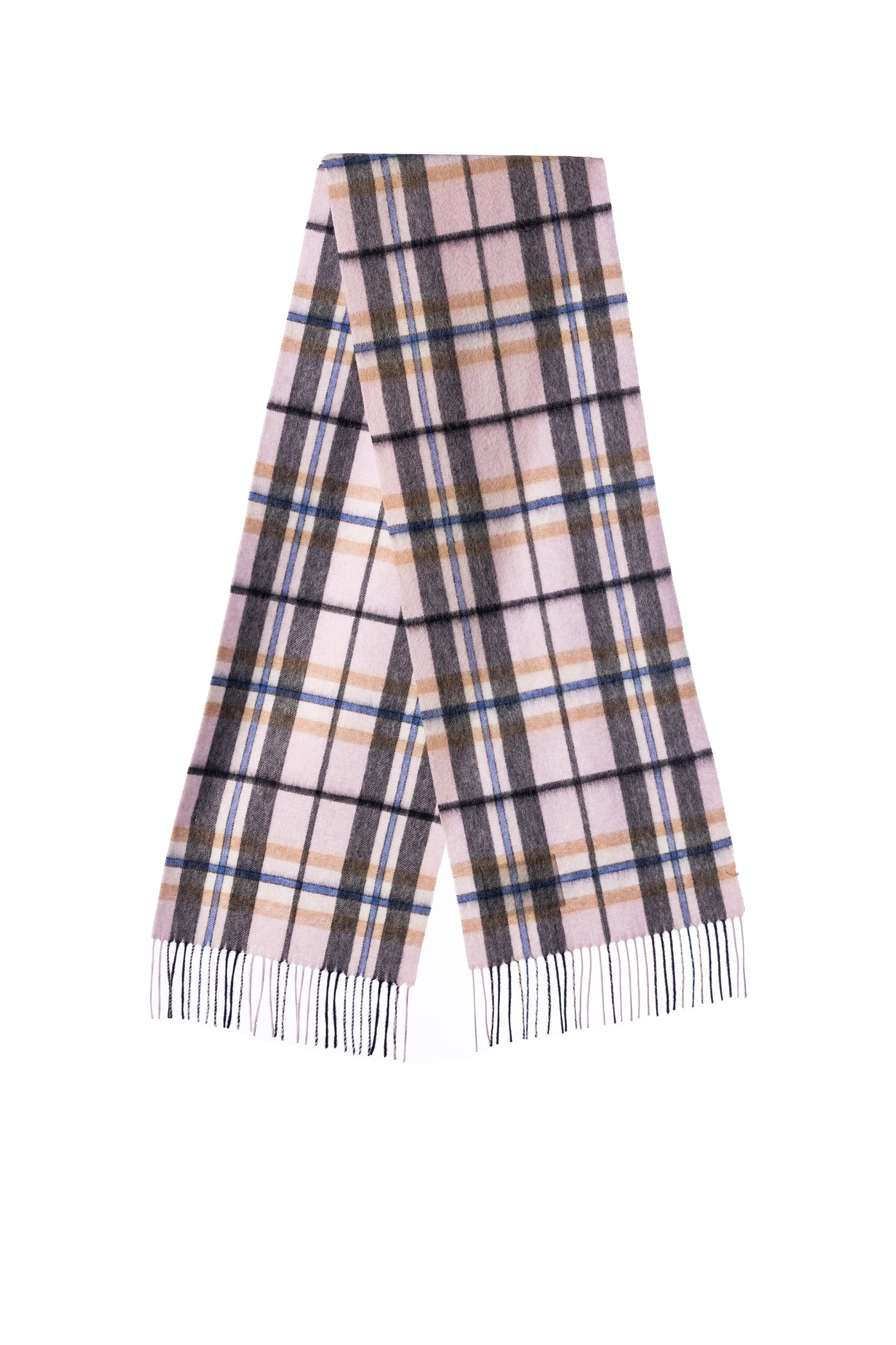 100% Pure Lambswool Scarf Thomson Camel/Light Grey