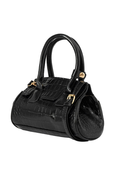 Lucchi Italy Women's Handbag Design - Croco Black