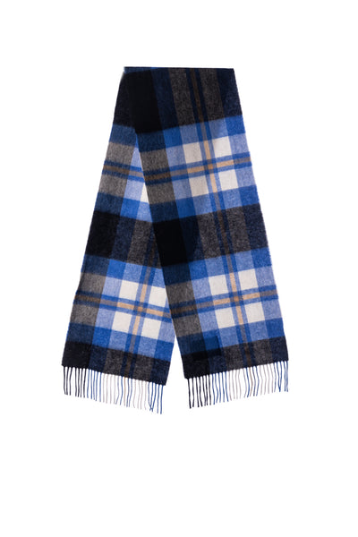 100% Pure Lambswool Scarf DC Blue/Black