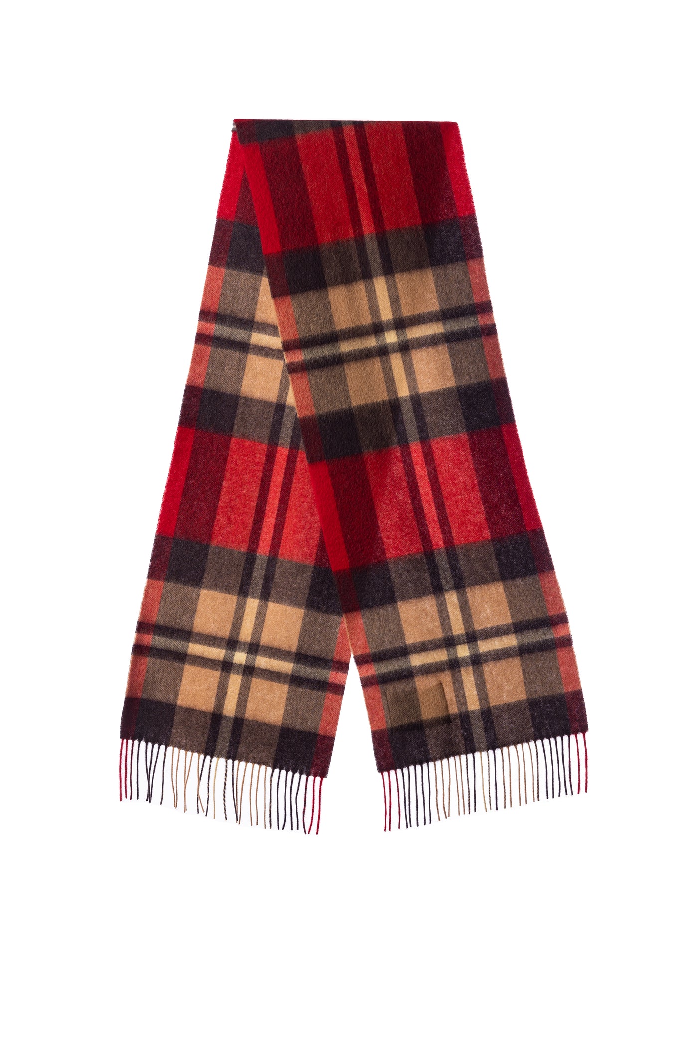 100% Pure Lambswool Scarf DC Scott Red