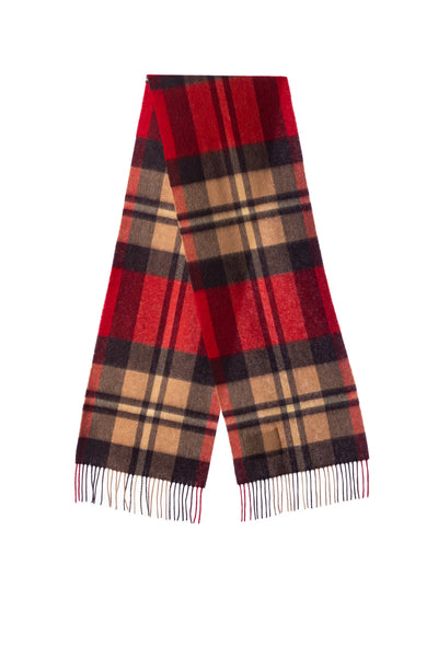 100% Pure Lambswool Scarf DC Scott Red