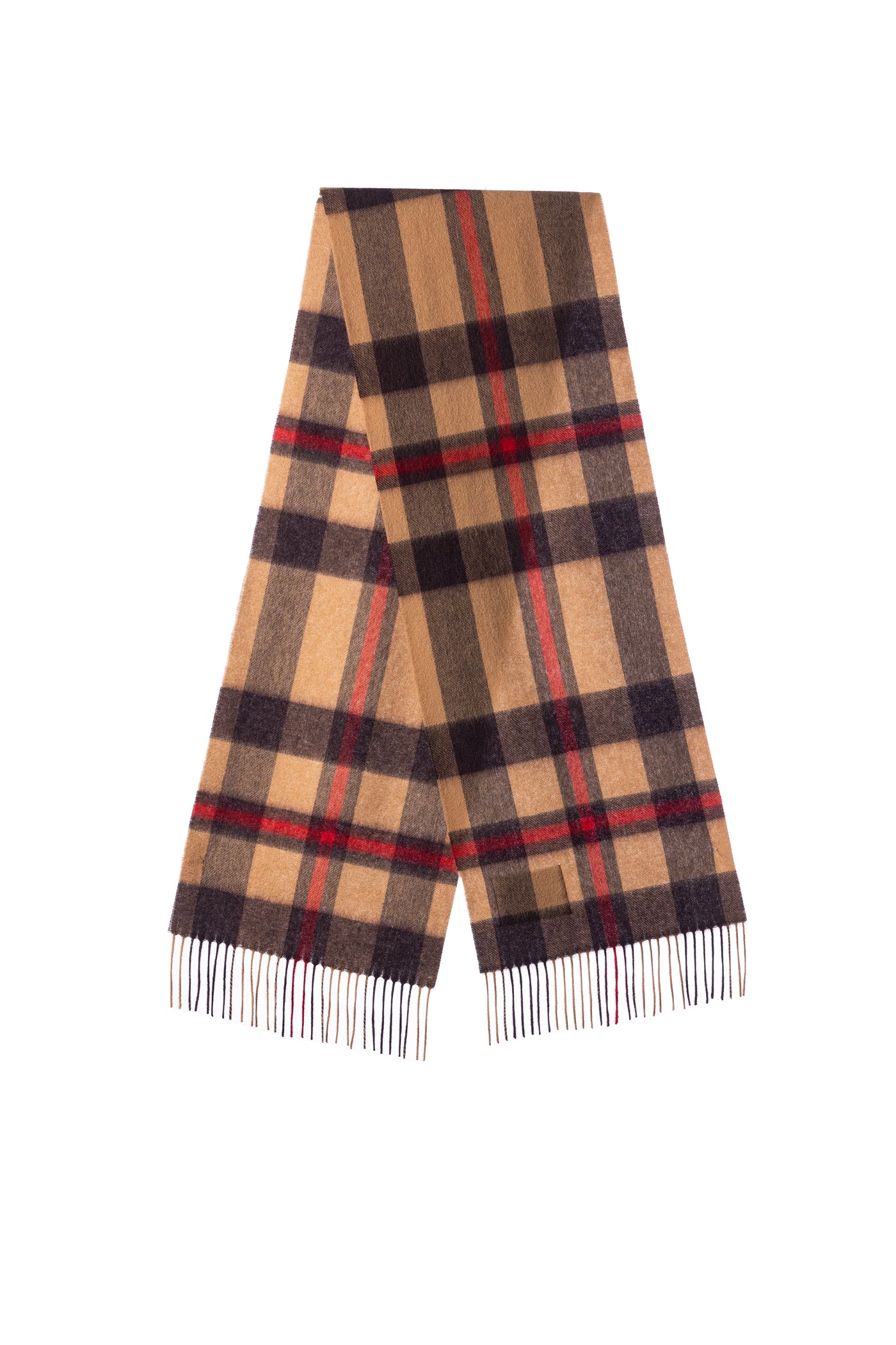 100% Pure Lambswool Scarf DC Camel/Brown