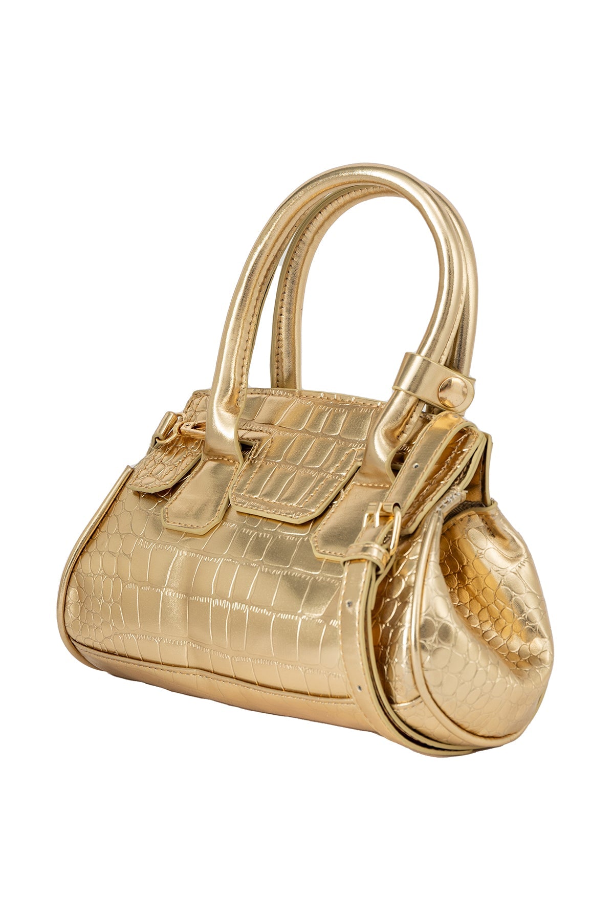 Lucchi Italy Women's Handbag Design - Croco Gold