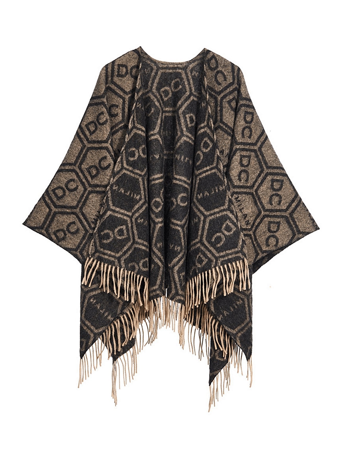 Lucchi Italy Cape Exclusive Iconic Design 100% Pure Wool