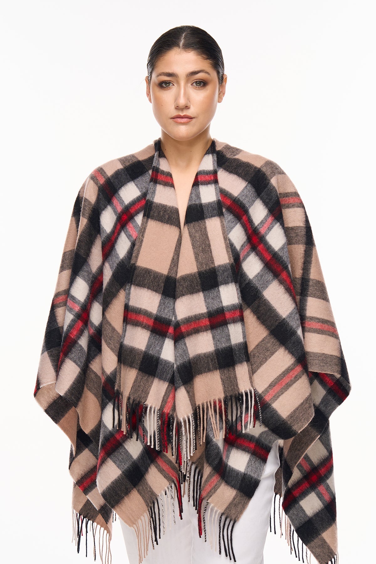 Lucchi Italy Cashmere Poncho Cape DC Design Camel